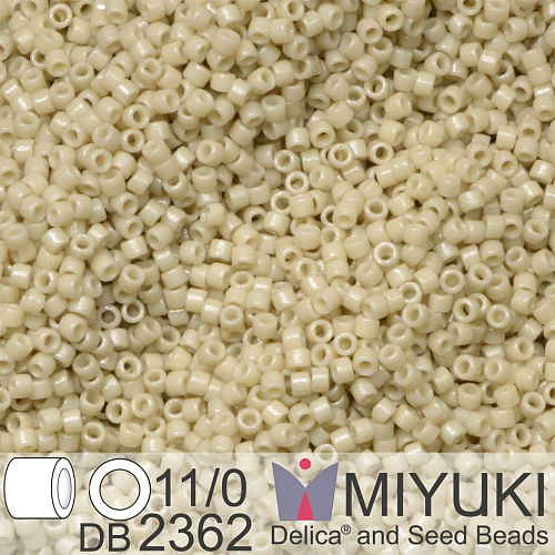 Korálky Miyuki Delica 11/0. Barva Duracoat Opaque Dyed Flax DB2362. Balení 5g