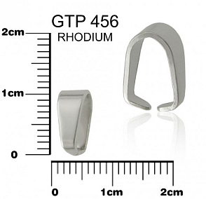 Šlupna ozn. GTP 456. Barva rhodium. Velikost 10x4 mm. 