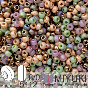 Korálky Miyuki Round 8/0. Barva 5112 Mix Singing Nature. Balení 5g