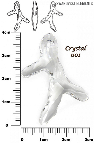 SWAROVSKI Coral 6790 Pendant barva CRYSTAL velikost 40mm.