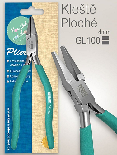 Kleště bižuterní německý vzor Ploché Ozn. GL100 velikost kleští 165x50mm 