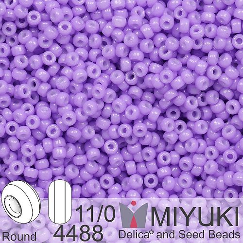 Korálky Miyuki Round 11/0. Barva 4488 Duracoat Dyed Opaque Columbine. Balení 5g.