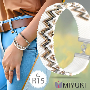 Korálková stavebnice  Náramku z korálků Miyuki. Náramek ozn. New DIY color no. R15