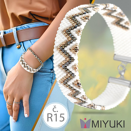 Korálková stavebnice  Náramku z korálků Miyuki. Náramek ozn. New DIY color no. R15