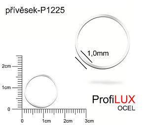 Přívěsek Ocel ozn-P1225 KRUH velikost pr.16mm. Síla 1,0mm. Řada přívěsků ProfiLUX
