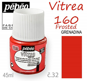 Barva na sklo VITREA 160- vypalovací č.32 GREDANINA Frosted (matná) objem 45ml.