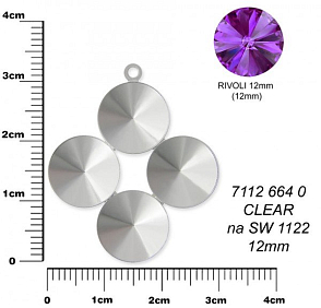 PŘÍVĚSEK na RIVOLKY 4x ozn.-7112-664-0. Barva stříbrná.