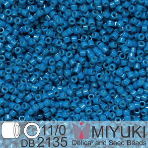 Korálky Miyuki Delica 11/0. Barva Duracoat Dyed Opaque Juniper Berry DB2135. Balení 5g