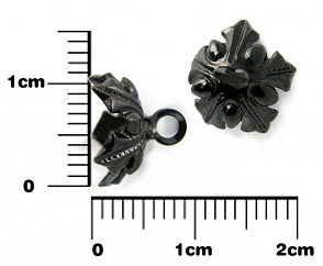 KAPLÍK s očkem  číslo K023.Velikost pr.11mm v horní části, výška 8mm. Barva antracit.