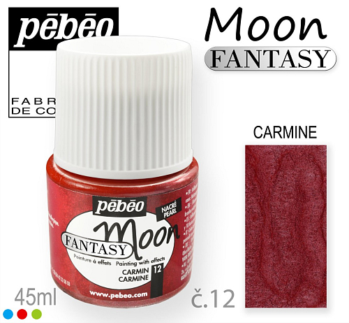 Barva na Šperky MOON Fantasy Pébéo . barva č. 12 CARMINE. Balení 45ml. 