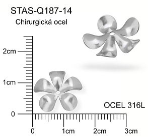 Kaplík CHIRURGICKÁ OCEL ozn.-STAS-Q187-14. velikost pr.15mm.