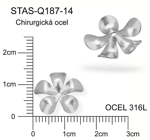 Kaplík CHIRURGICKÁ OCEL ozn.-STAS-Q187-14. velikost pr.15mm.