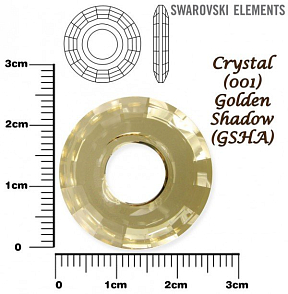 SWAROVSKIbDisk Pendant 6039 barva CRYSTAL GOLDEN SHADOW velikost 25mm.