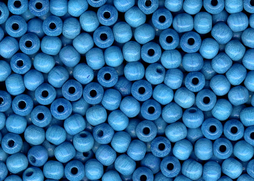 Korálky 1175 barva Modrá 678 průměr 8mm počet 25 kusů v sáčku