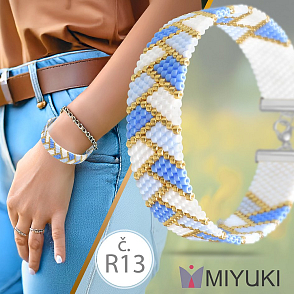 Korálková stavebnice  Náramku z korálků Miyuki. Náramek ozn. New DIY color no. R13