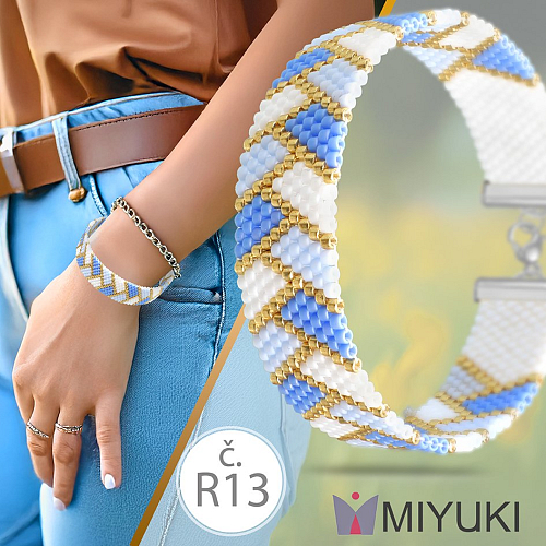Korálková stavebnice  Náramku z korálků Miyuki. Náramek ozn. New DIY color no. R13