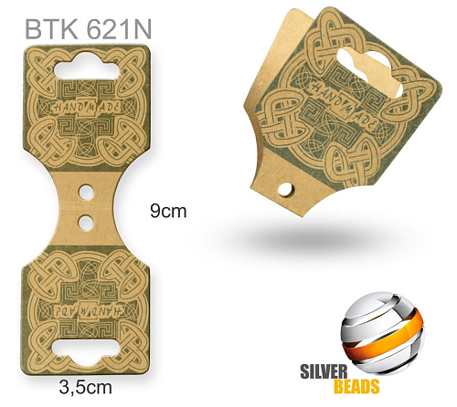 KARTA na šperky BTK 621N. Velikost karty 9x3,5cm. Materiál PAPÍR.