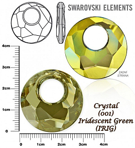 SWAROVSKI VICTORY Pendant 6041 barva Crystal Iridiscent Green velikost 28mm.
