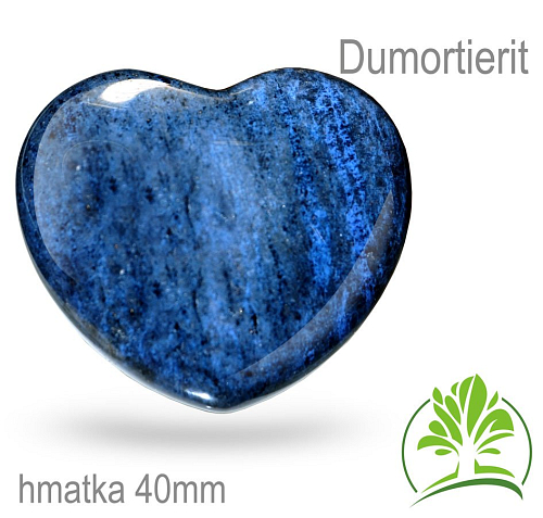 Minerály HMATKY tvar Srdce velikost 40mm Dumortierit