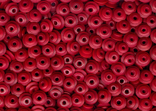 Korálky 1584 barva Červená 610 velikost 8mm počet 25 kusů v sáčku