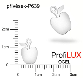 Přívěsek Chirurgická Ocel ozn-P639 JABLKO   velikost 11x14mm tl.1.5mm. Řada přívěsků ProfiLUX