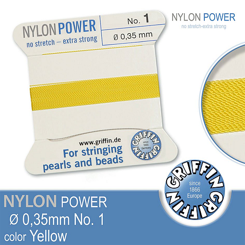 NYLON Power velmi pevná nit GRIFFIN síla nitě 0,35mm barva Yellow