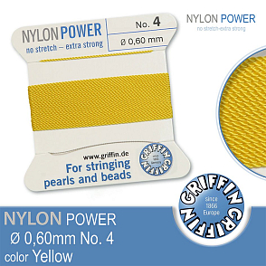 NYLON Power velmi pevná nit GRIFFIN síla nitě 0,60mm barva Yellow