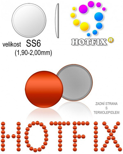 Kovové NAILHEAD HOTFIX nažehlovací polotovary. Velikost SS6 (1,90-2,00mm) Tl.0,6mm. Barva 034 PAPRIKOVÁ ČERVENÁ (lesklá ocelová). Balení 90Ks.