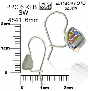 NÁUŠNICE  na SW 4841 6mm ozn.PPC 6 KLB. Materiál STŘÍBRO AG925.váha 0,34g.