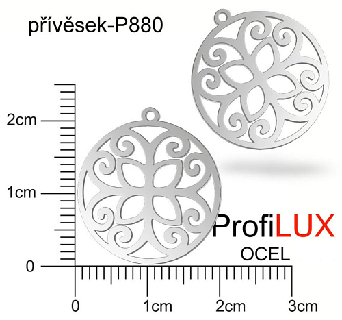 Přívěsek Chirurgická Ocel ozn-P880 MEDAILON velikost pr.20mm. Řada přívěsků ProfiLUX