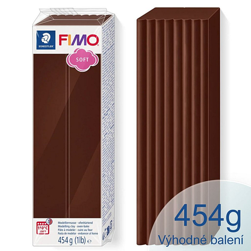 FIMO-soft-balení 454g barva 75 Čokoládová .Velké balení=VÝHODNÁ CENA