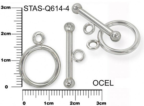 Zapínání CHIRURGICKÁ OCEL ozn.-STAS-Q614-4. velikost pr.16mm