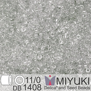 Korálky Miyuki Delica 11/0. Barva Transparent Pale Taupe DB1408. Balení 5g