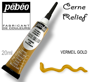 KONTURA Cerne Relief 20 ml barva Vermeil Gold.Výrobce PEBEO