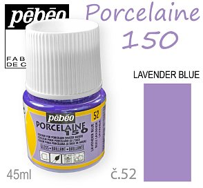 Barva na porcelán vypalovací  Pébeo Porcelaine 150. Odstín č.52 Lavender Blue. Balení 45 ml.