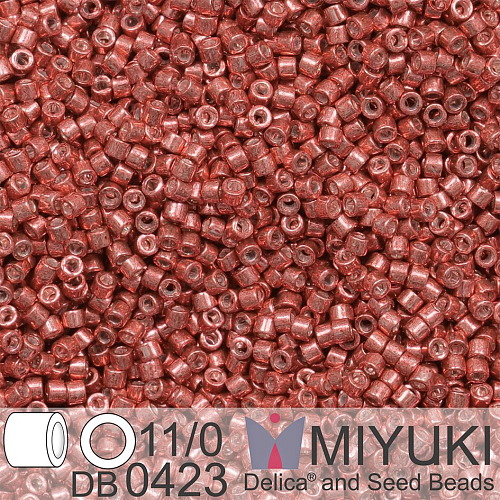 Korálky Miyuki Delica 11/0. Barva Galvanized Berry DB0423. Balení 5g