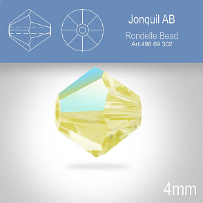 PRECIOSA Bicone MC BEAD (sluníčko) velikost 4mm. Barva JONQUIL AB. Balení 30ks .