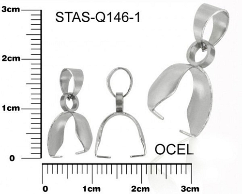 ŠLUPNA CHIRURGICKÁ OCEL ozn.-STAS-Q146-1. velikost 18,5 x 12,0mm.