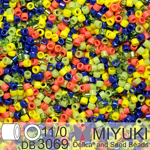 Korálky Miyuki Delica 11/0. Barva Brazil Mix DB3069. Balení 5g