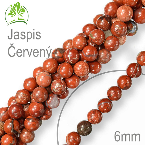 Korálky z minerálů Jaspis Červený přírodní minerál. Velikost pr.4mm. Balení 18Ks.