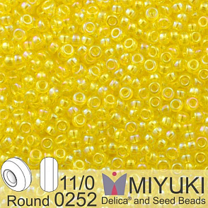 Korálky Miyuki Round 11/0. Barva 0252 Tr Yellow AB . Balení 5g. 