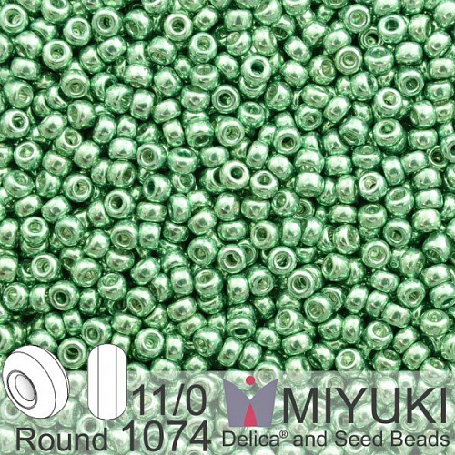 Korálky Miyuki Round 11/0. Barva 1074 Galv Sea Green . Balení 5g. 