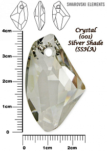 SWAROVSKI 6656 barva CRYSTAL SILVER SHADE velikost 39mm. 