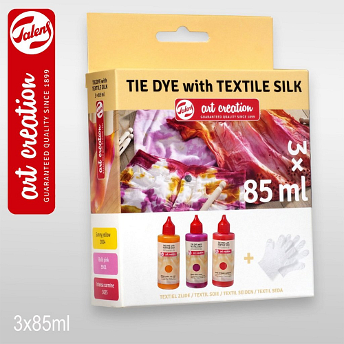 Sada barev na BATIKOVÁNÍ odstín Růžová balení 3x85ml. Výrobce Art Creation