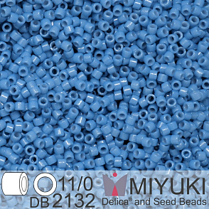 Korálky Miyuki Delica 11/0. Barva Duracoat Dyed Opaque Bayberry DB2132. Balení 5g.