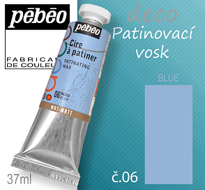 Patinovací VOSK Pébeo DECO. Odstín č.06 BLUE Matt. Balení 37ml.