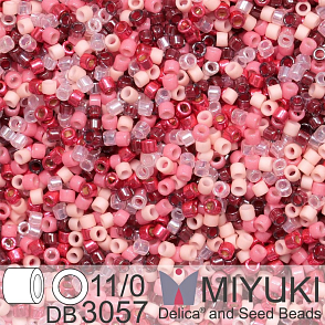 Korálky Miyuki Delica 11/0. Barva Pretty Pink Mix DB3057. Balení 5g