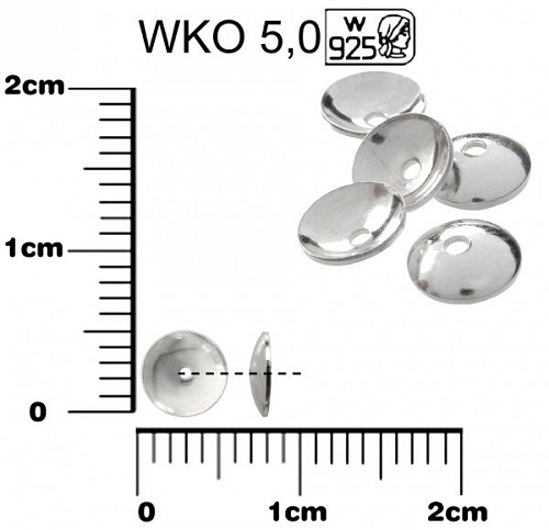 KAPLIK plny ozn. WKO 5,0. Materiál STŘÍBRO AG925.váha 0,08g.