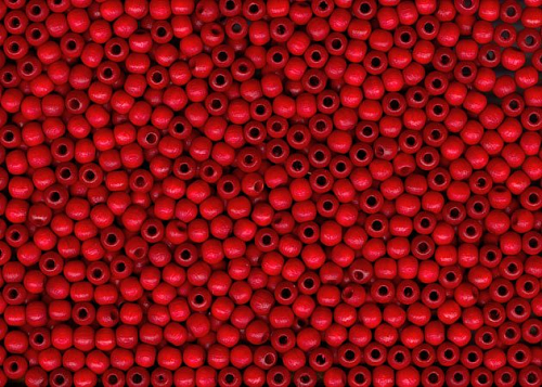 Korálky 1175 barva Červená 610 průměr 4 mm počet 50 kusů v sáčku