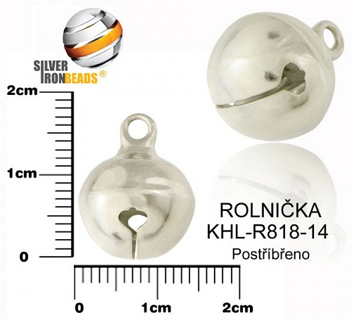 ROLNIČKA ozn. KHL-R818-14. Velikost pr.14mm. Barva stříbrná.